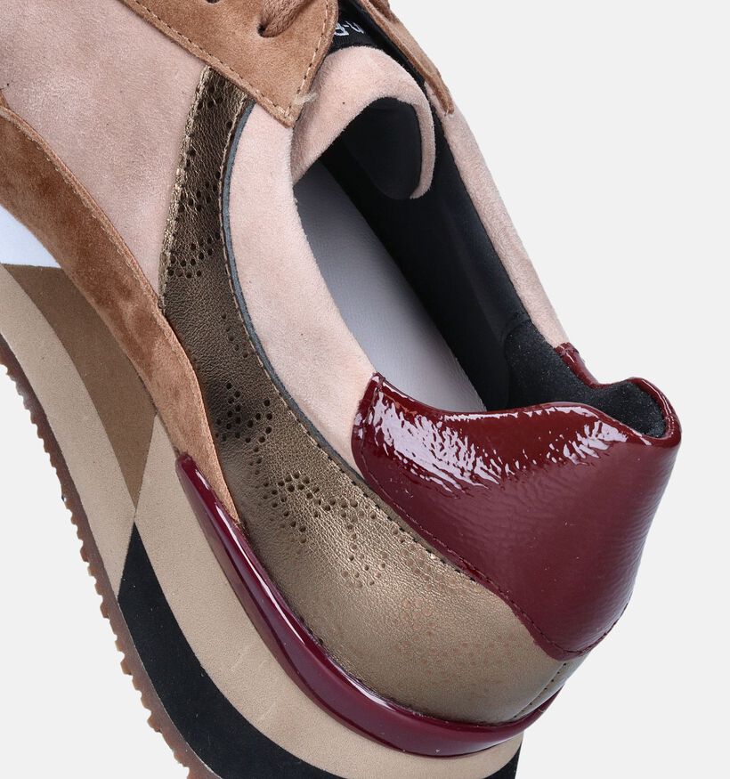 Nathan-Baume Cognac Sneakers voor dames (348015) - geschikt voor steunzolen