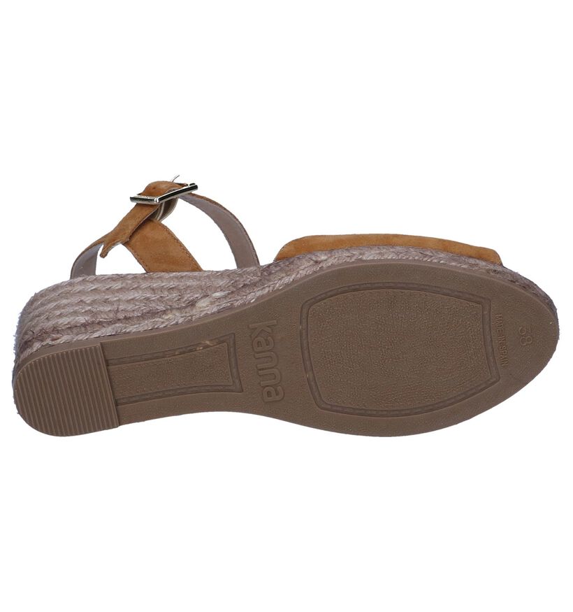 Oranje Sandalen met Sleehak Kanna in nubuck (246578)