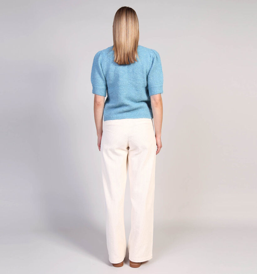 Vila Vibows Pulls en Bleu clair Vila Vibows Pulls en Bleu clair pour femmes (364093)