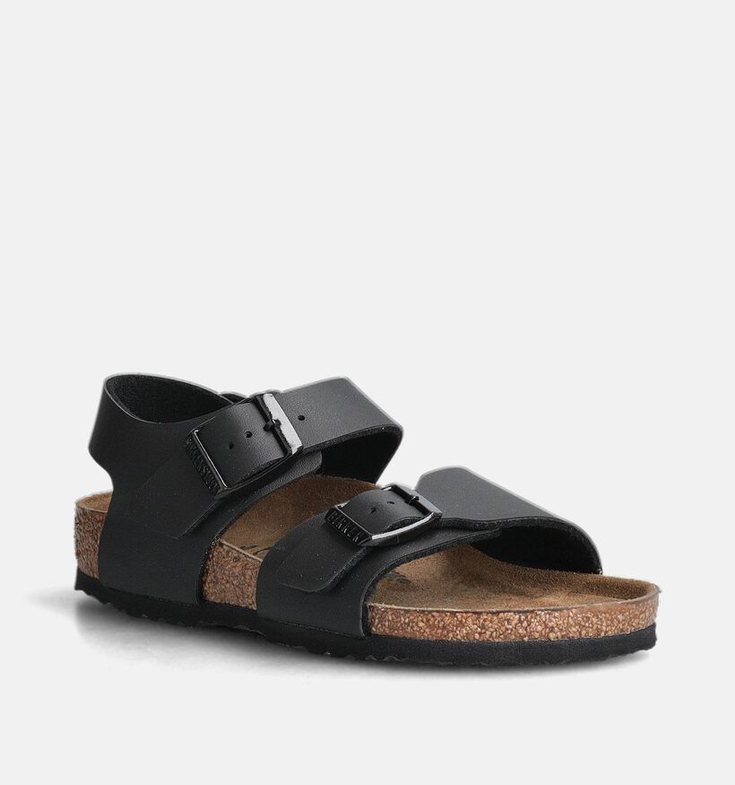 Birkenstock New York Zwarte Sandalen voor jongens, meisjes (352397)