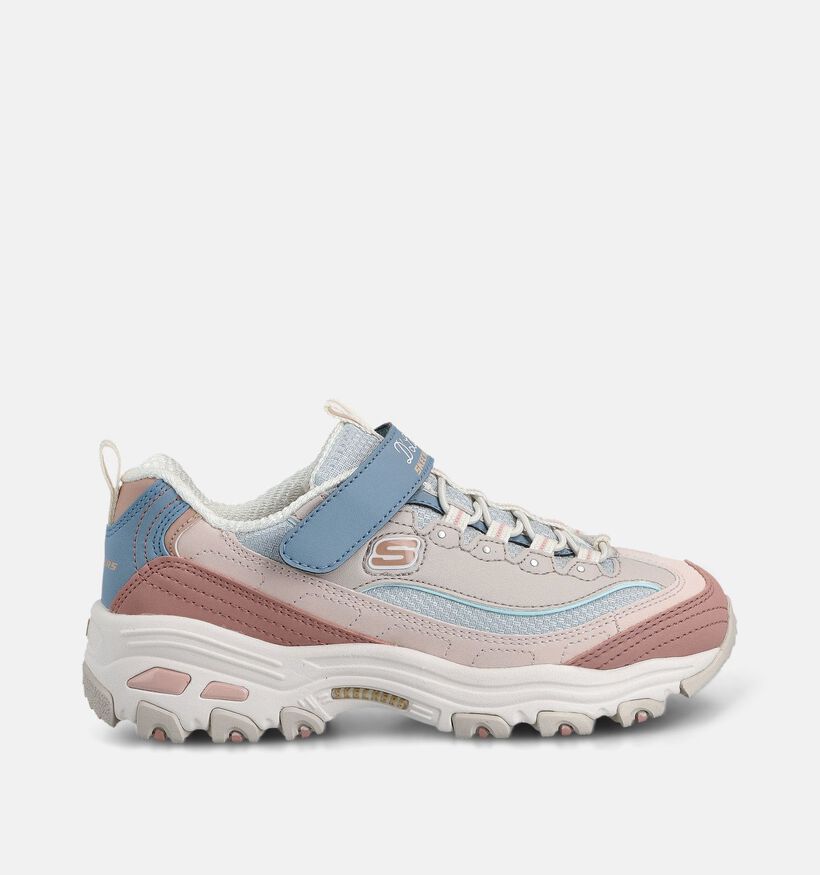 Skechers D'Lites Roze/Blauwe Sneakers voor meisjes (375689) - geschikt voor steunzolen