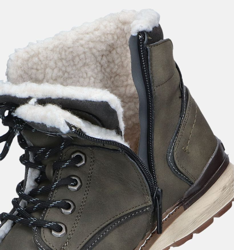 Mustang Boots à lacets en Vert kaki pour hommes (345479)