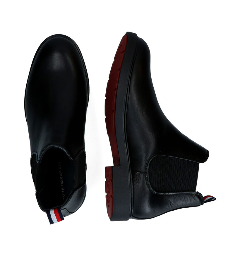 Tommy Hilfiger Elevated Zwarte Chelsea Boots in leer (296052)