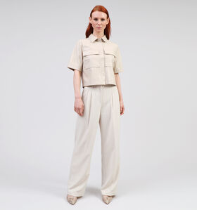 Vero Moda Troian Beige Wijde broek L32 voor dames (353151)