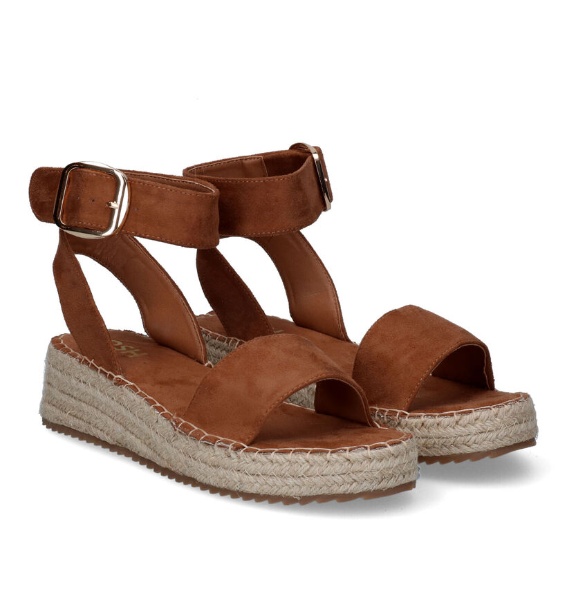 Poelman Espadrilles en Cognac en simili cuir (310331)