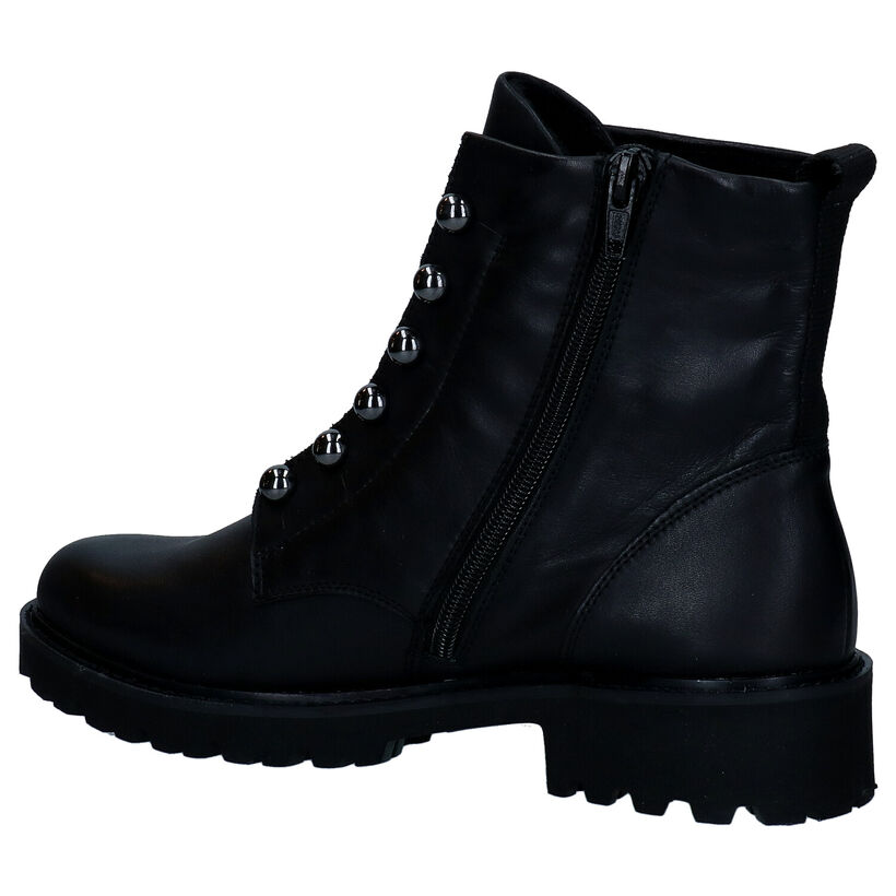 Remonte Zwarte Veterboots voor dames (312337) - geschikt voor steunzolen