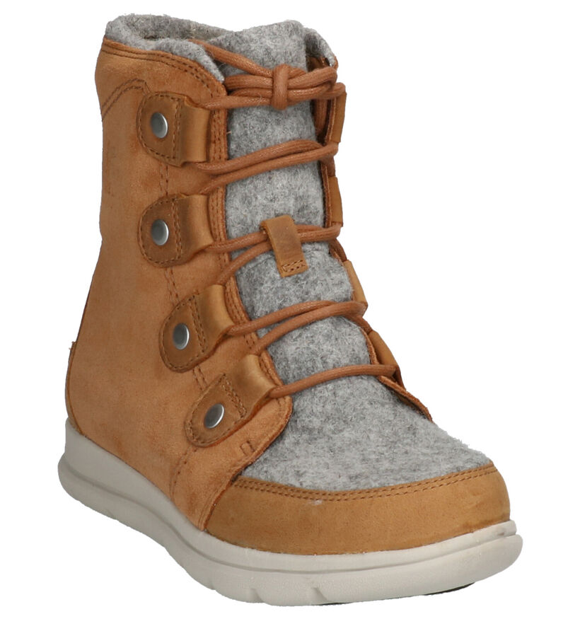 Sorel Explorer Joan Snowboots Bruin in daim (255383)