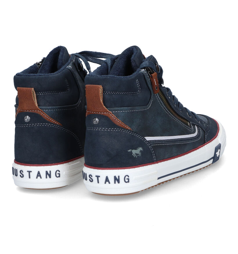 Mustang Chaussures hautes en Bleu foncé pour hommes (313564)