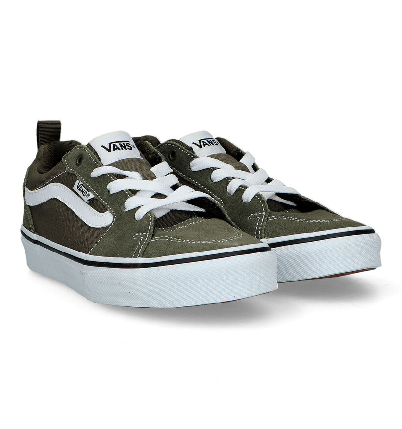 Vans Filmore Baskets de skate en Vert kaki pour garçons (321095)