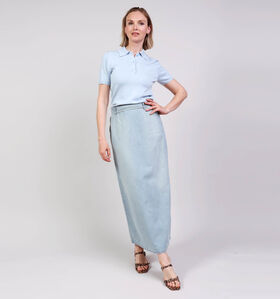 Vila Pal Denim Jupe longue en Bleu pour femmes (374281)
