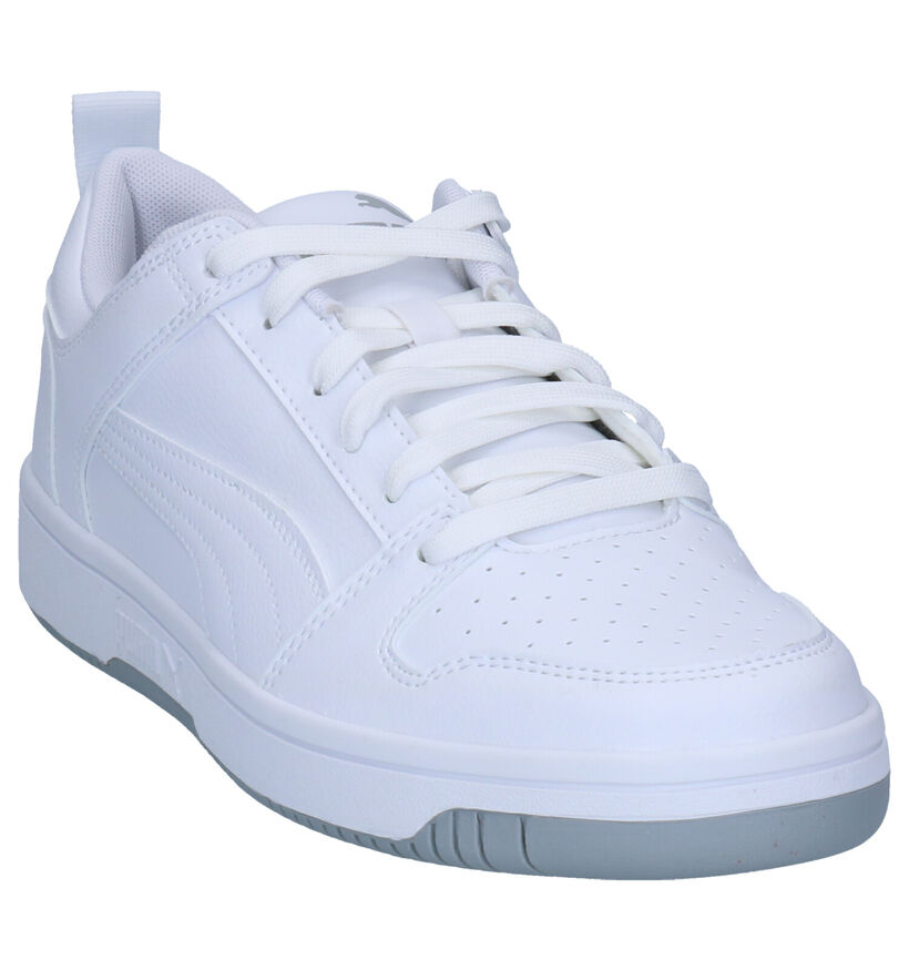 Puma Rebound Layup Witte Sneakers in kunstleer (252598)