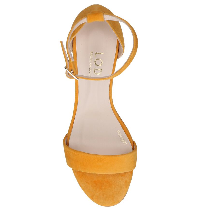 Lodi Sandales à talons en Jaune en nubuck (246598)