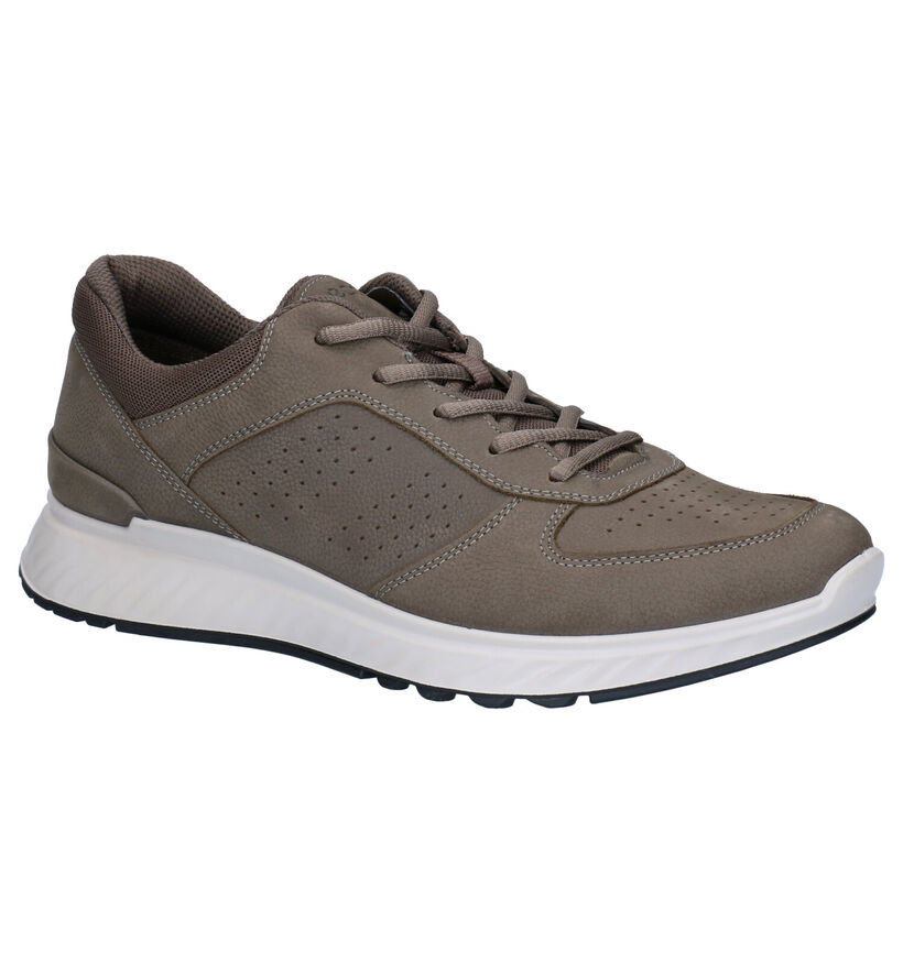 ECCO Exostride Taupe Veterschoenen in leer (306679)