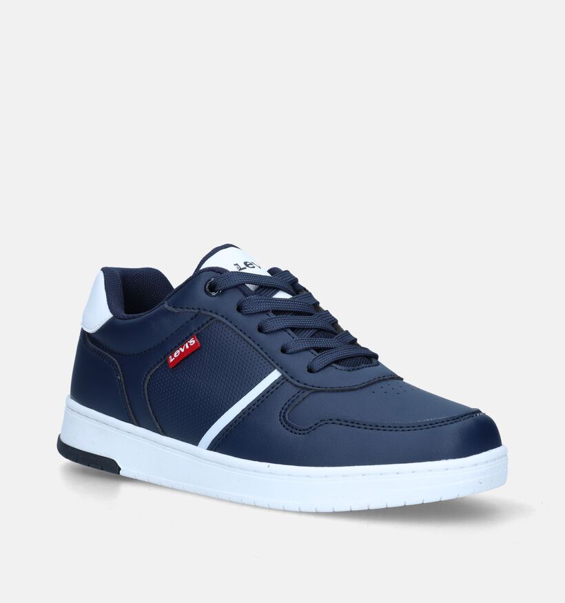 Levi's Kick T Blauwe Veterschoenen voor jongens (338606) - geschikt voor steunzolen