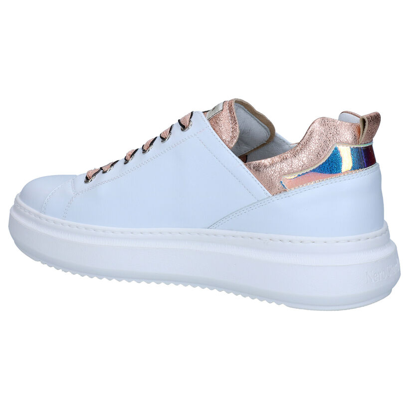 NeroGiardini Witte Veterschoenen voor dames (290052) - geschikt voor steunzolen