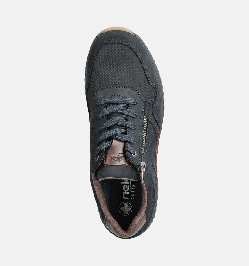 Rieker Donkerblauwe Sneakers met Veter en Rits voor heren (360435) - geschikt voor steunzolen