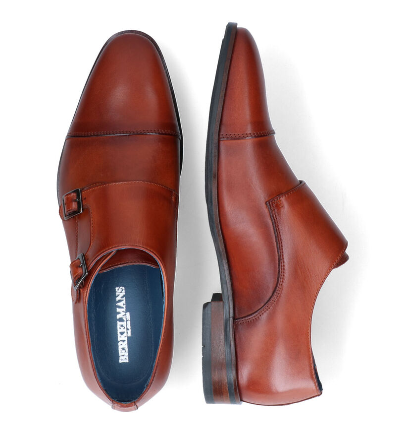 Berkelmans Chaussures classiques en Cognac pour hommes (323072) - pour semelles orthopédiques