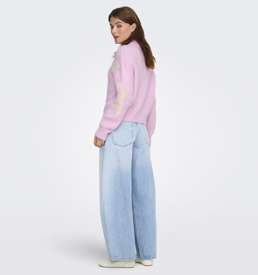 JDY Kilian Flower Roze Trui voor dames (365965)