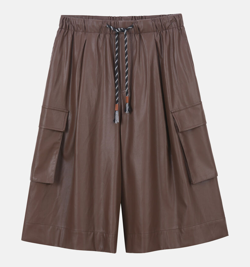 Ador&eacute; Pita Bruine Kniebroek Faux-Leather voor dames (384099)