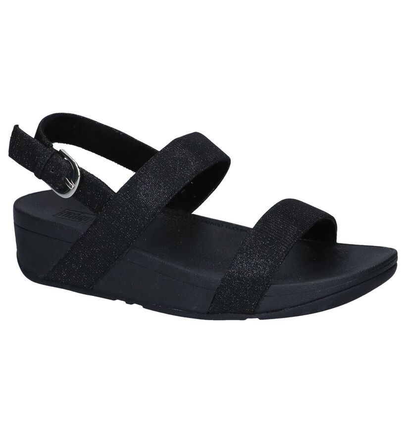 Zwarte Sandalen FitFlop Lottie Glitzy in stof (240100)