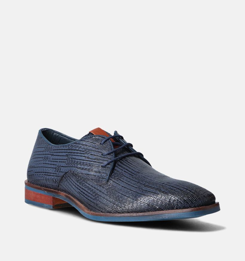 Via Borgo Chaussures Classiques en Bleu pour hommes (357768)
