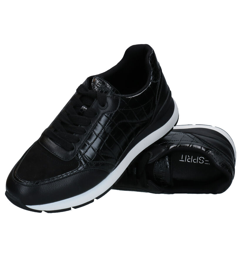 Esprit Zwarte Sneakers in kunstleer (279620)