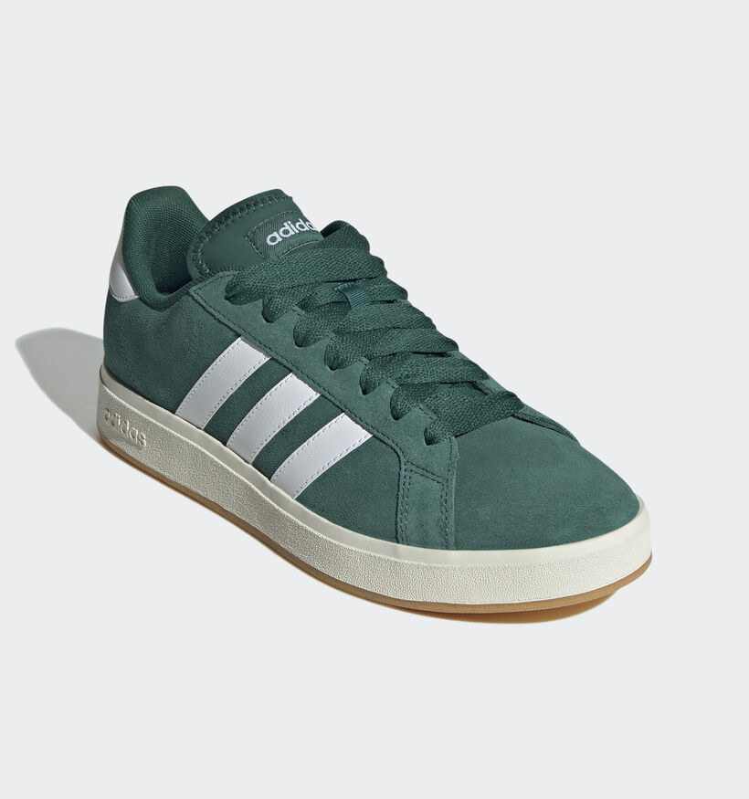 adidas Grand Court Base 00s Baskets en Vert pour garçons, hommes (350122)