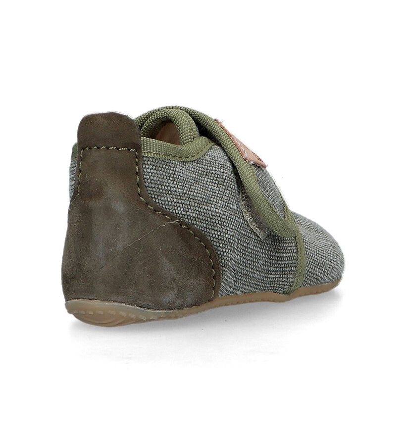 Living Kitzbühel Pantoufles pour bébé en Vert kaki pour filles, garçons (326057)