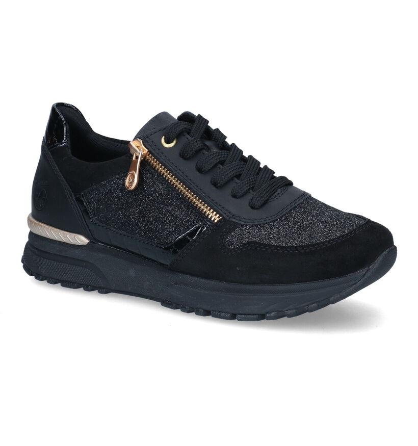 Rieker Zwarte Sneakers voor dames (312355) - geschikt voor steunzolen