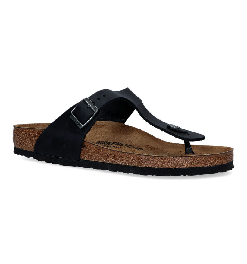 Birkenstock Gizeh Zwarte Teenslippers voor heren (322402)