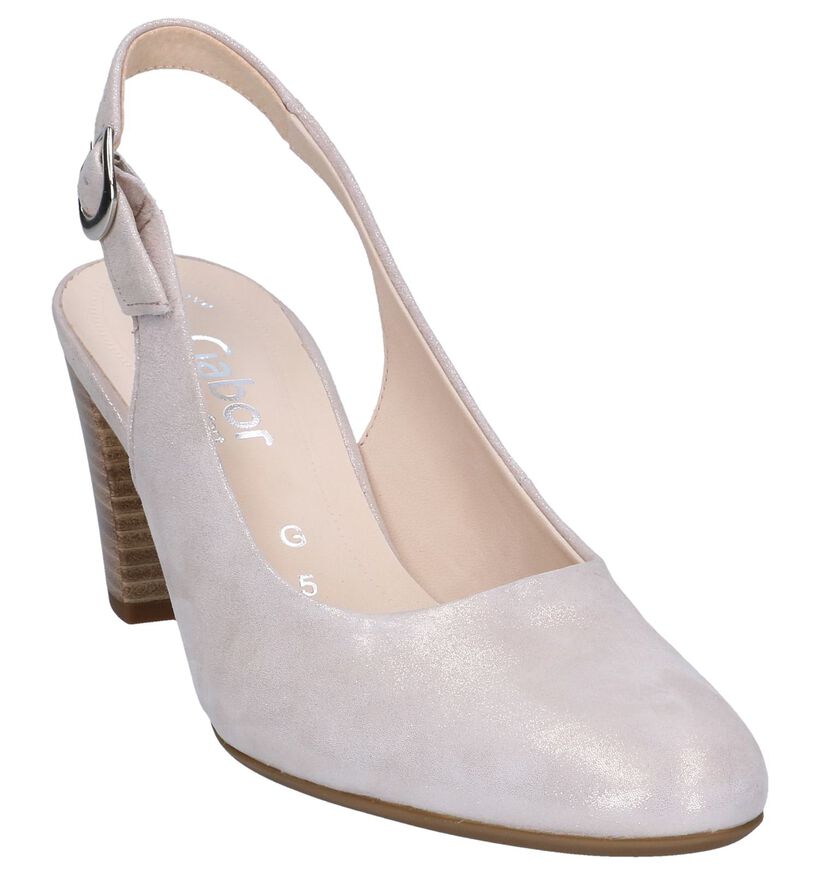 Gouden Pumps Gabor Soft Move in nubuck (245538)