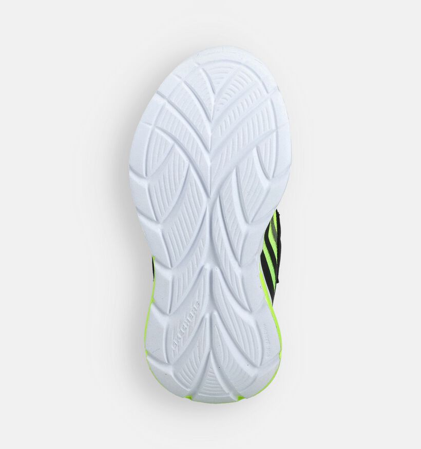 Skechers Flex Glow Ultra Baskets en Noir/Jaune pour garçons (366299) - pour semelles orthopédiques