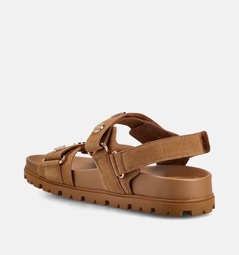 Guess Florizi Sandales plates en Cognac pour femmes (366559)