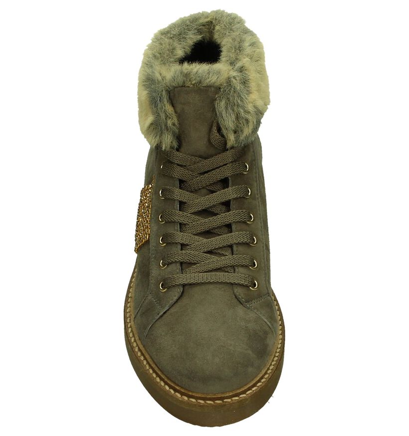 Veterbottines Taupe River Woods Alive in daim (204258)