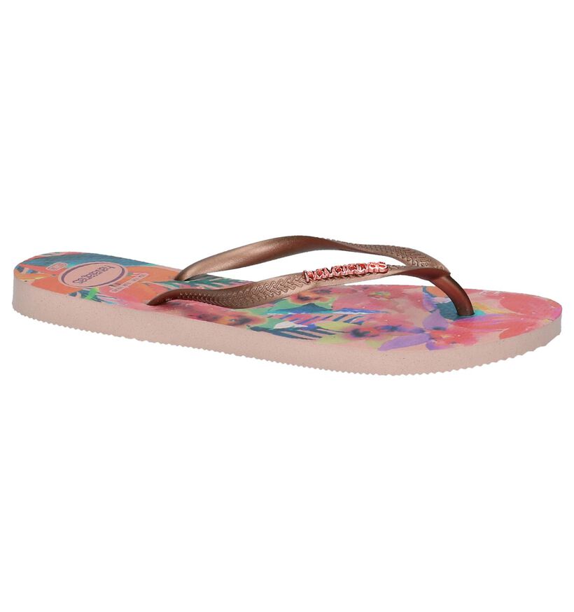 Havaianas Slim Roze Teenslippers in kunststof (289782)