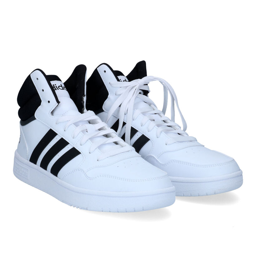 adidas Hoops 3.0 Mid Witte Hoge Sneakers voor heren (308454)