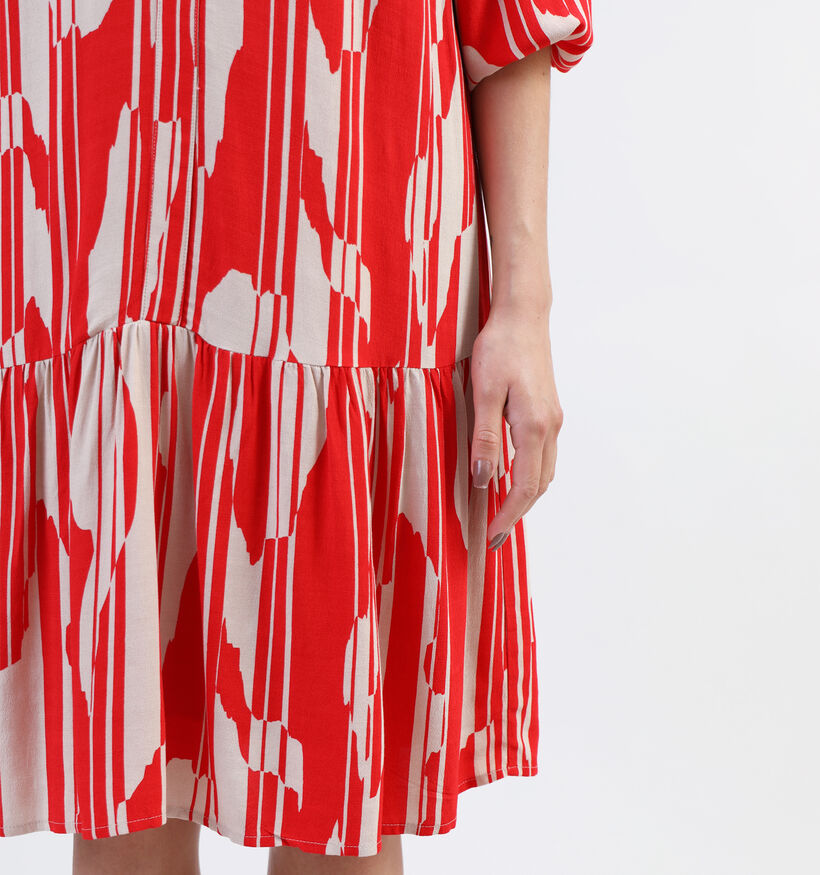 comma Robe mi-longue en Rouge pour femmes (334772)