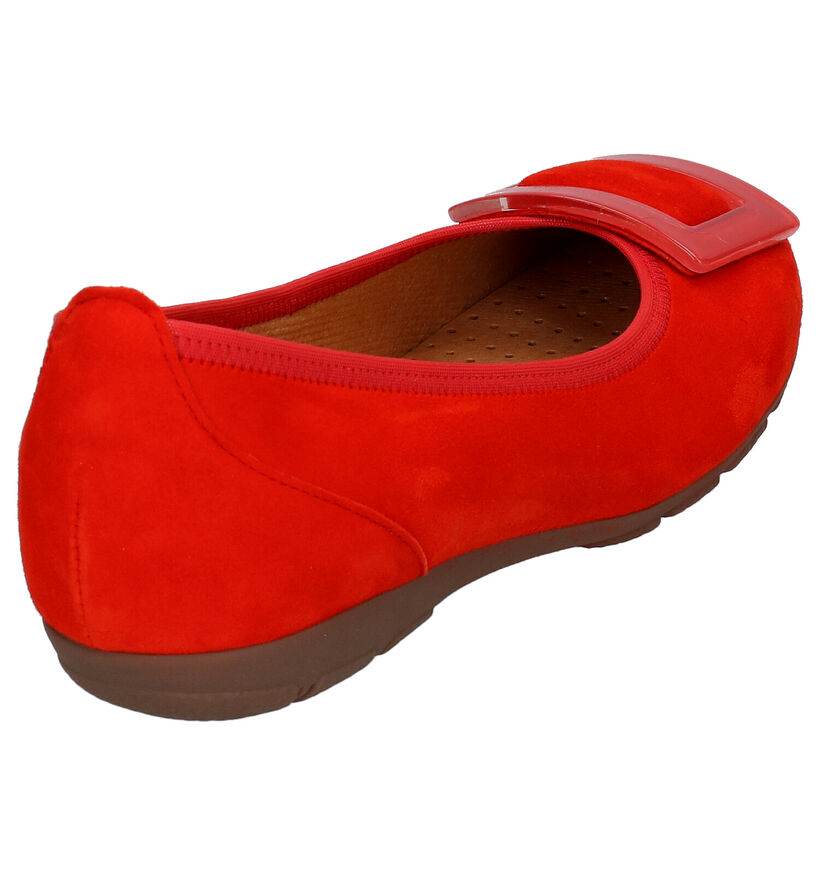 Gabor Hovercraft Ballerines en Rouge en daim (271496)