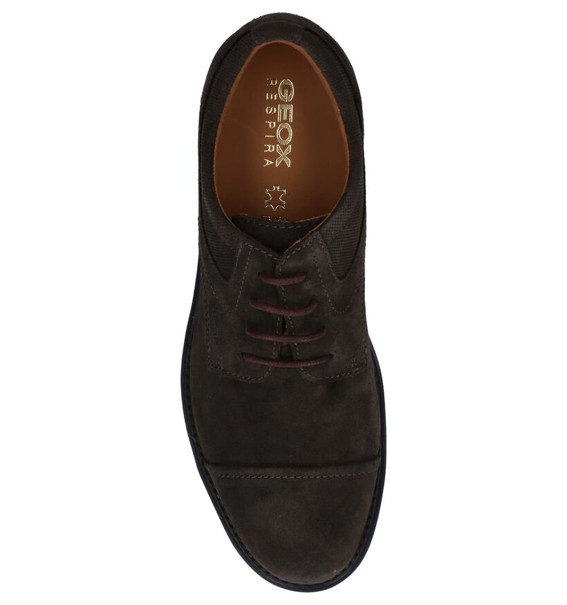 Geox Chaussures habillées en Brun foncé en daim (223758)