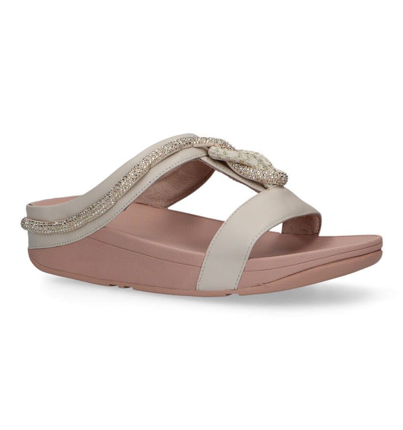 FitFlop Fino Crystal-Cord Nu-pieds en Beige pour femmes (320479)