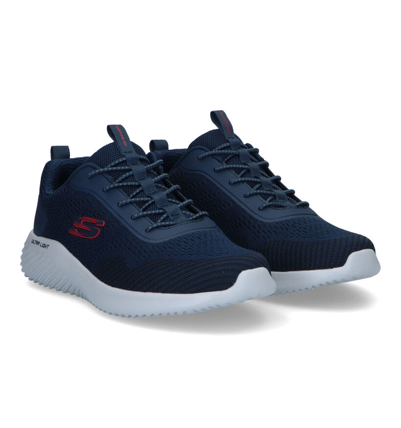 Skechers Bounder Baskets en Bleu pour hommes (326285) - pour semelles orthopédiques