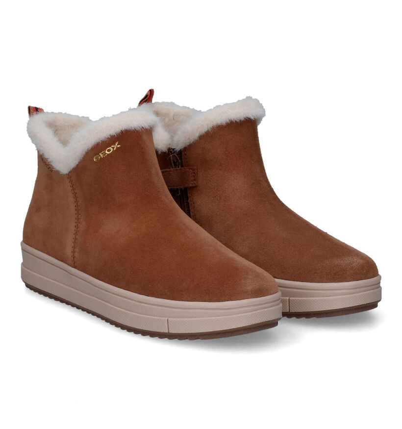 Geox Rebecca Bottines en Naturel en daim (317657)