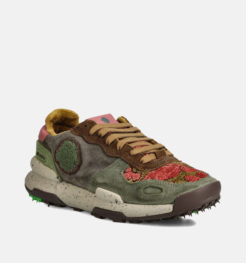 Satorisan Chacrona Premium Groen/Rode Sneakers voor dames (361789) - geschikt voor steunzolen