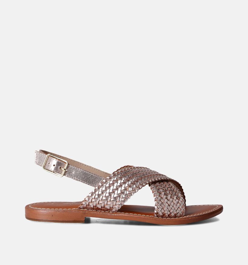Atelier Tropezien Fannymesh Sandales plates en Or pour femmes (357724)