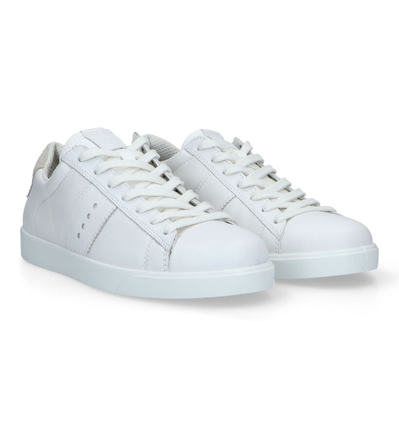ECCO Street Lite Chaussures à lacets en Blanc pour femmes (321153) - pour semelles orthopédiques