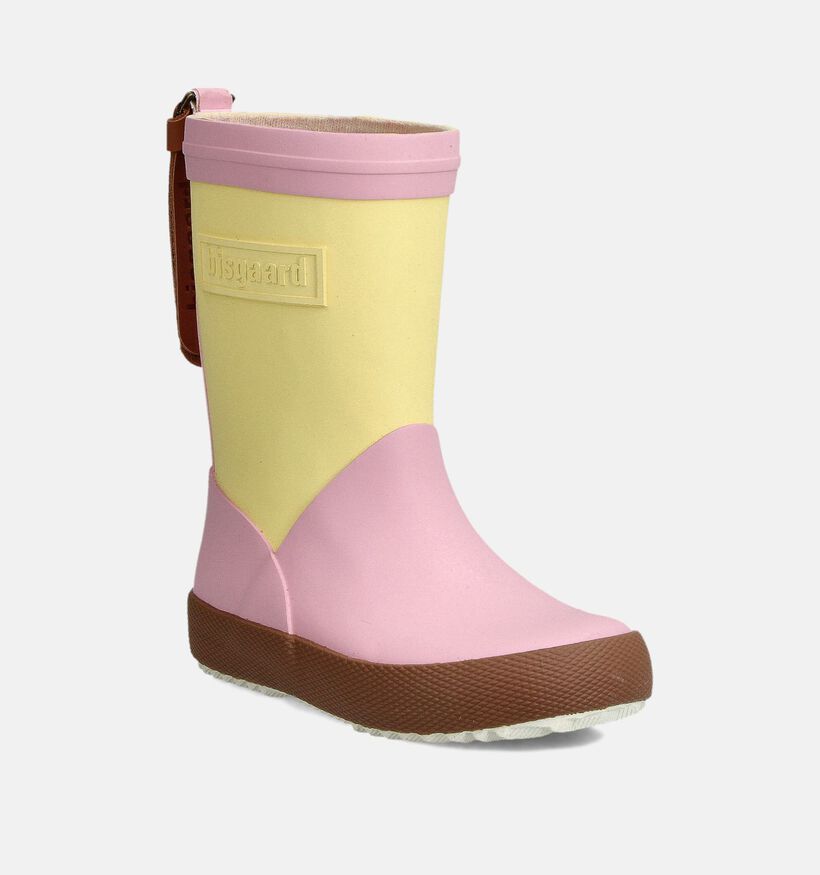 Bisgaard Roze/Gele Regenlaarzen voor meisjes (364819) - geschikt voor steunzolen
