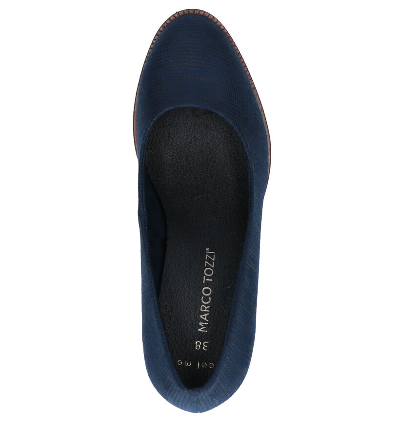 Marco Tozzi Feel Me Blauwe Pumps in stof (281701)