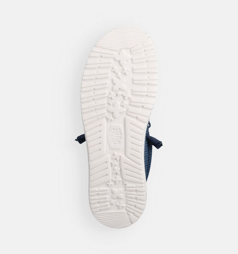 HEYDUDE Wally Sport Chaussures &agrave; enfiler en Bleu fonc&eacute; pour hommes (370086) - pour semelles orthop&eacute;diques