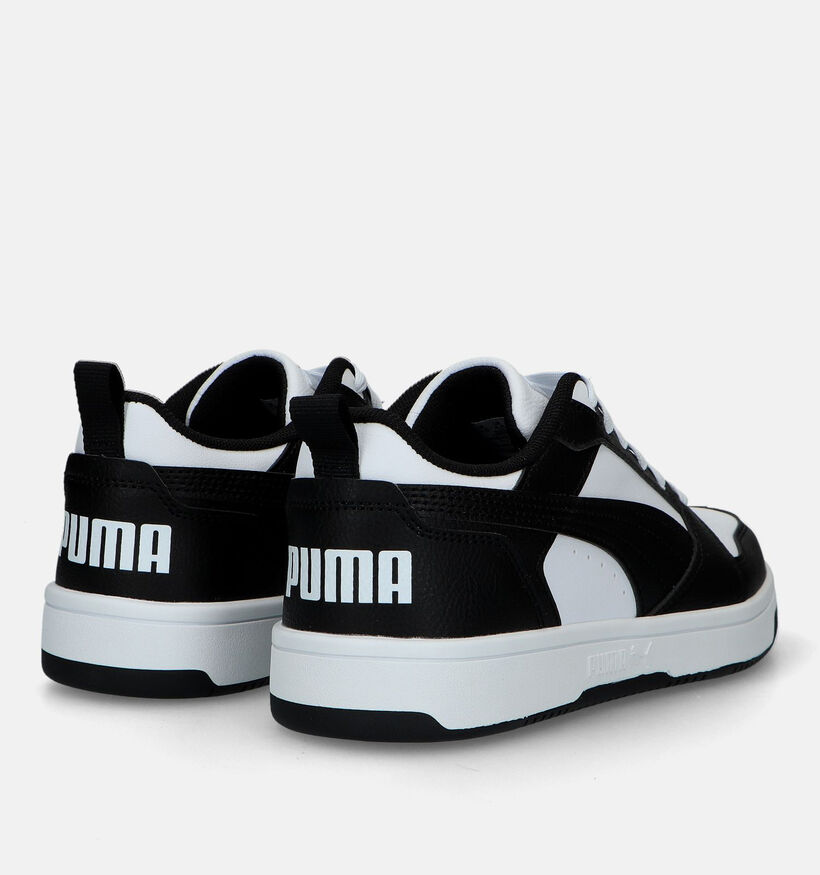 Puma Rebound V6 Zwarte sneakers voor jongens, meisjes (326352) - geschikt voor steunzolen