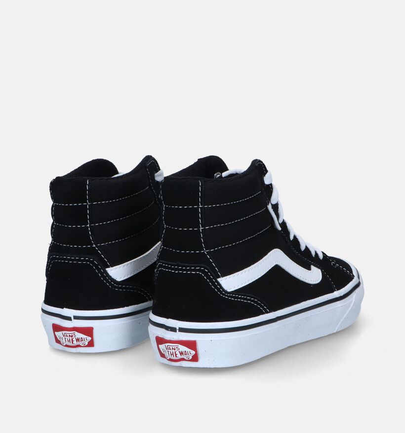 Vans Filmore Hi Baskets de skate en Noir pour filles, garçons (334084)